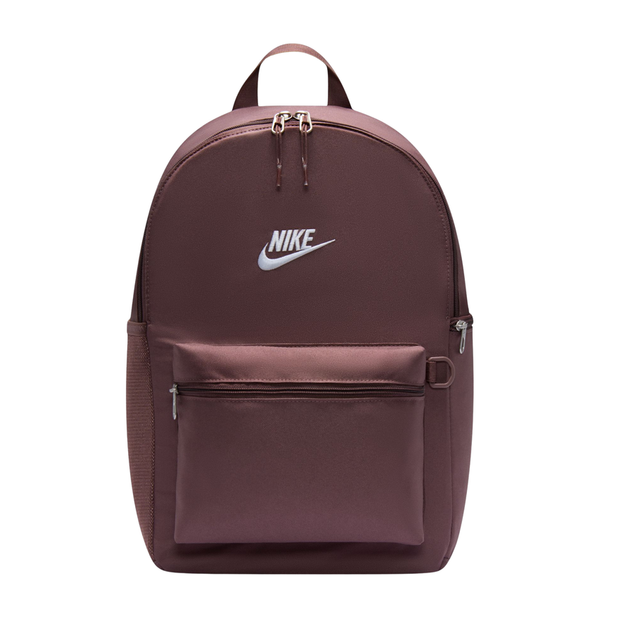 Nike backpack in brown with a white logo on a white background