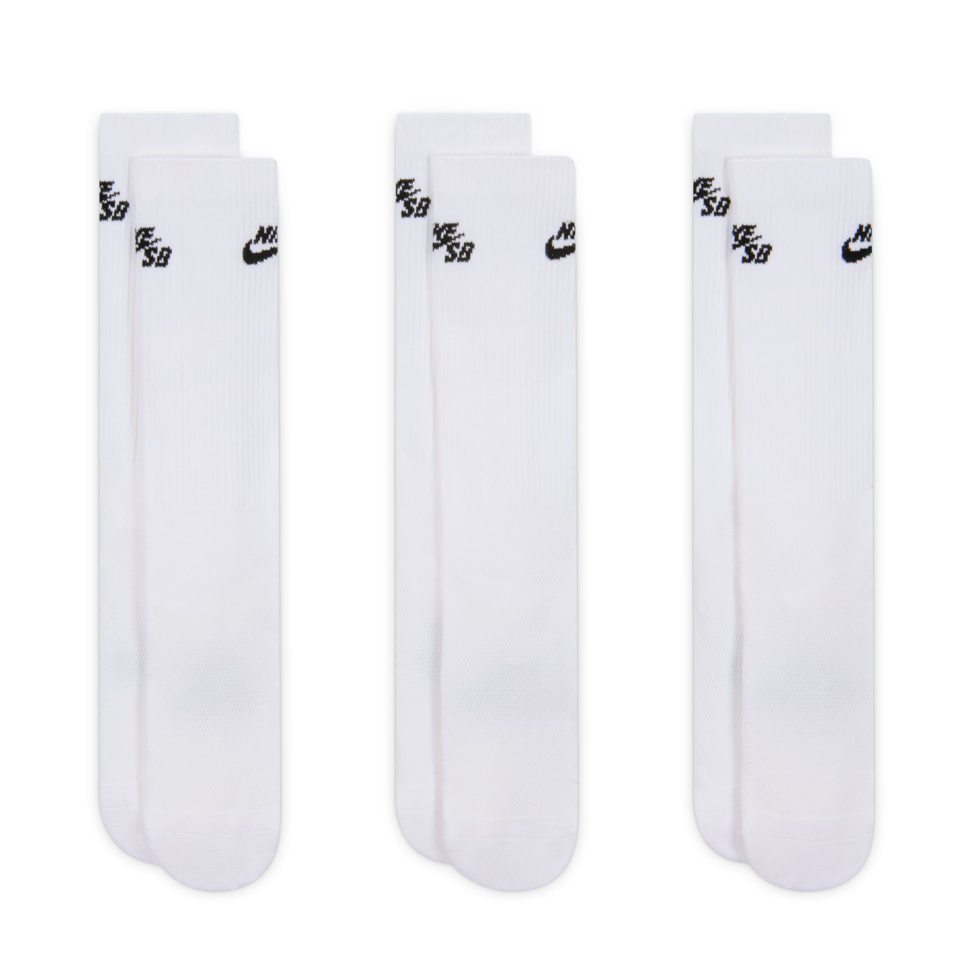 white nike sb skateboard sock 3 pack