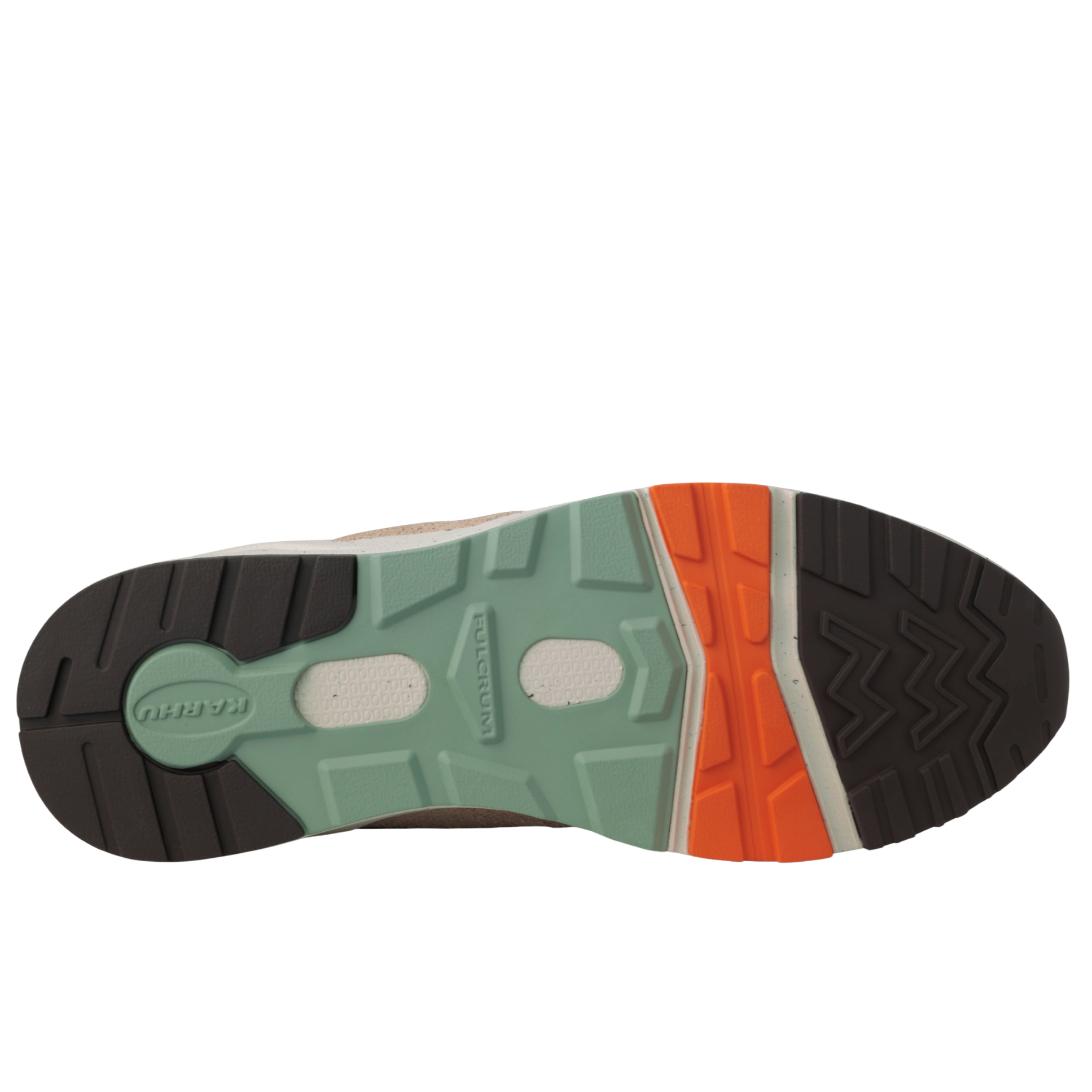 Multicolored karhu fusion 2.0 men's  sneaker on a white background