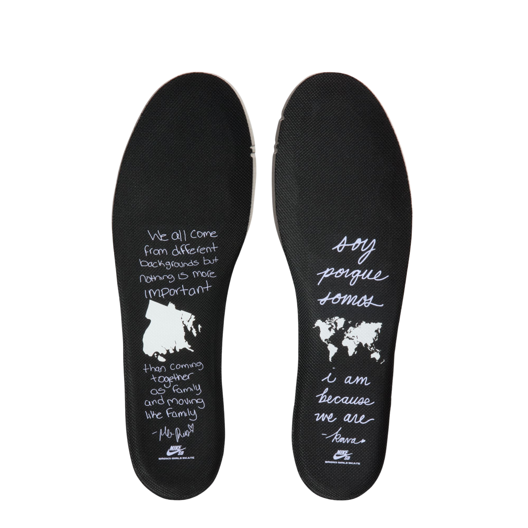 Black NIKE SB dunk low bronx girls skate sneaker with colorful accents on a white background