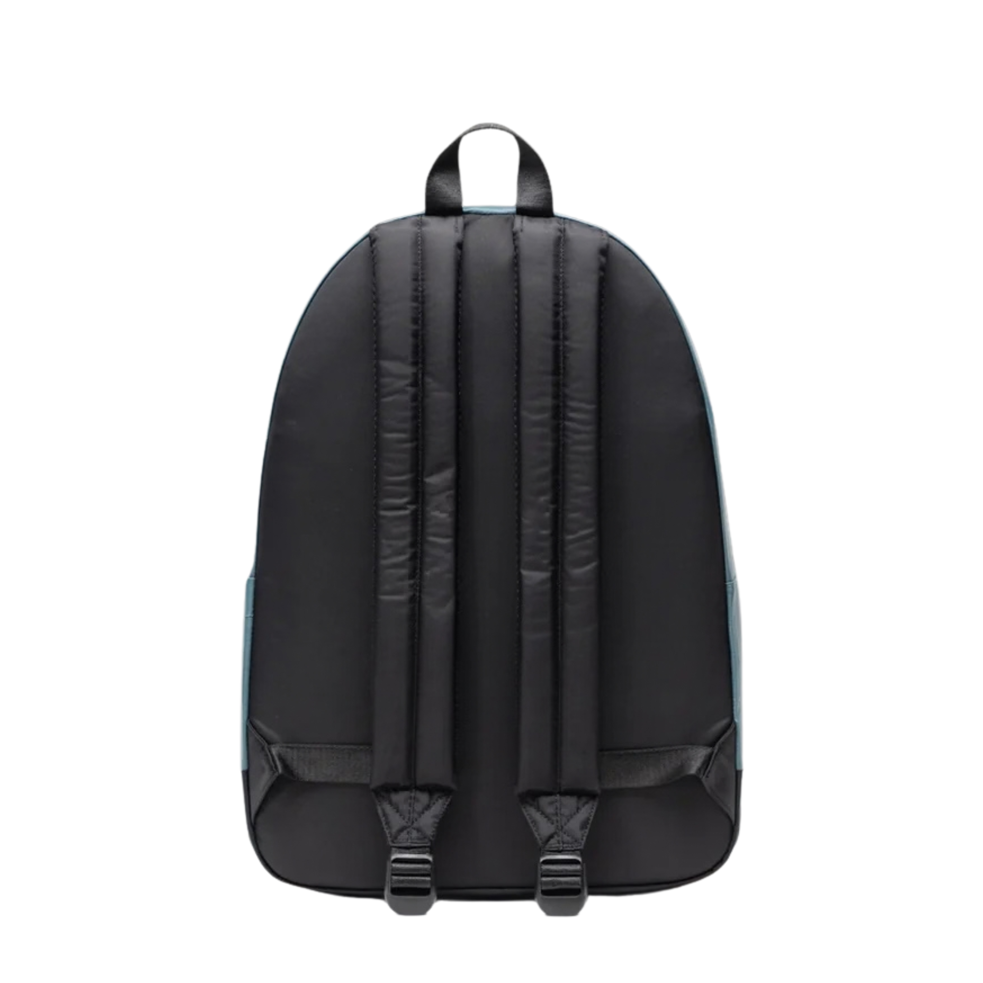 back of a blue herschel classic xl backpack on a white background