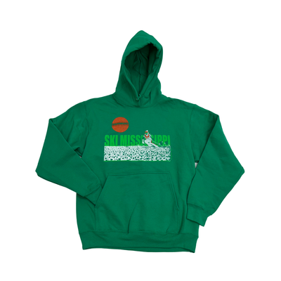 kelly green ski mississippi hoodie