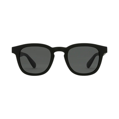 Black square carve havana sunglasses with dark gray lenses, shown from a front-facing perspective on a solid white background.