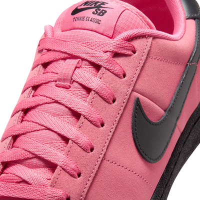 hot pink and black nike sb fc pack tennis classic with black sole on a white background