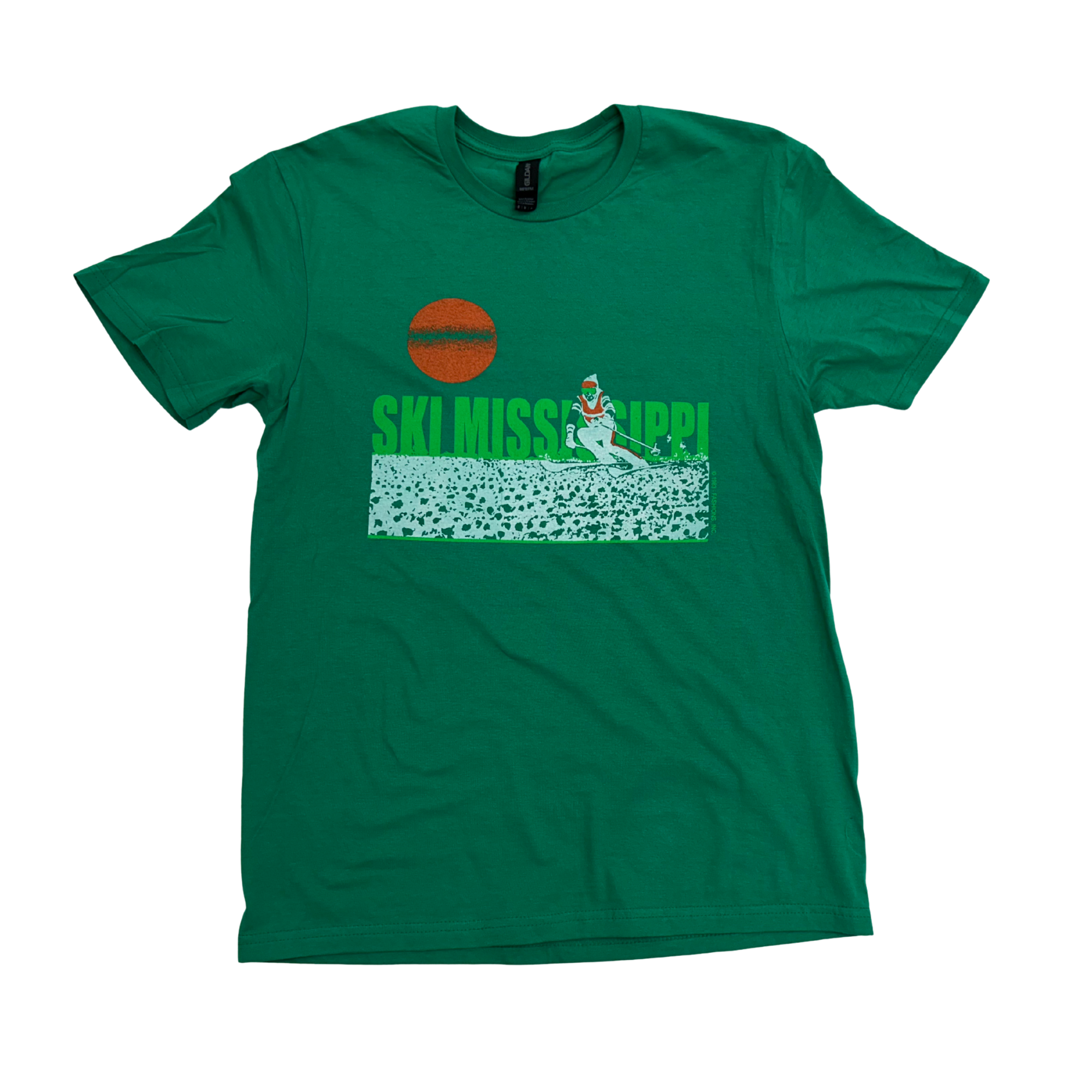 kelly green ski mississippi short sleeve t-shirt