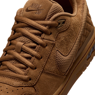 all tan nike sb paul rodriguez skateboard shoe on a white background