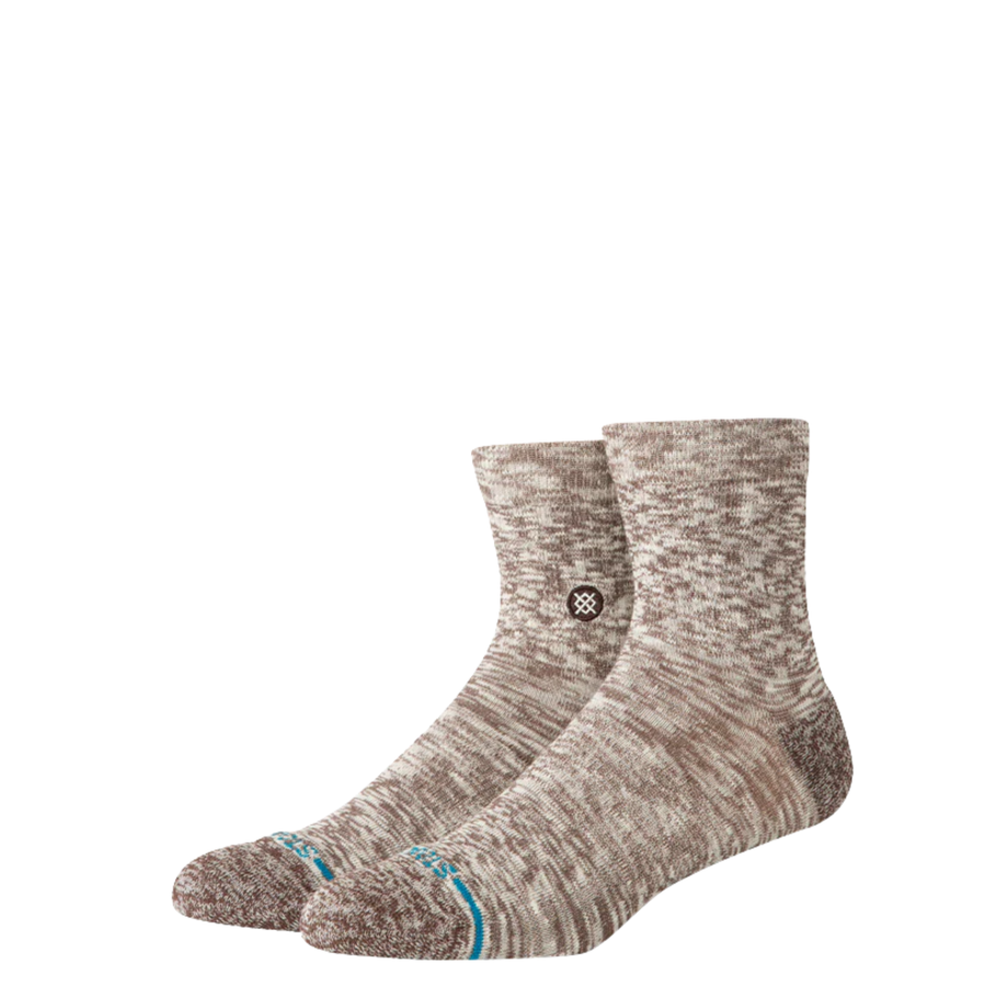 quarter height brown stance slub socks