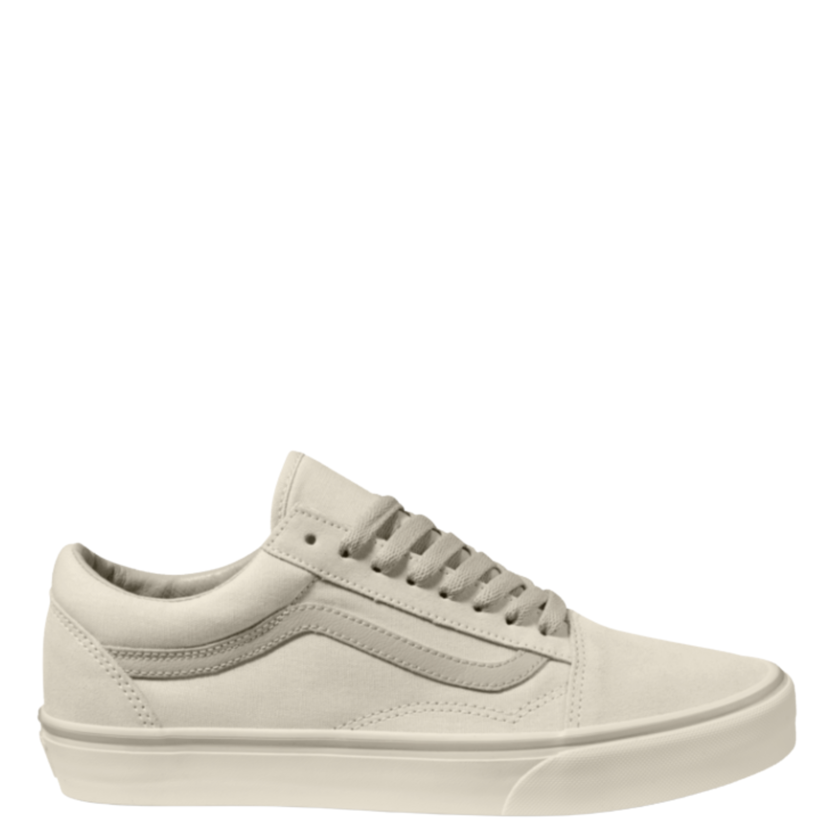 Beige vans women's old skool sneaker on a white background