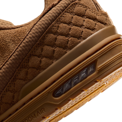 all tan nike sb paul rodriguez skateboard shoe on a white background