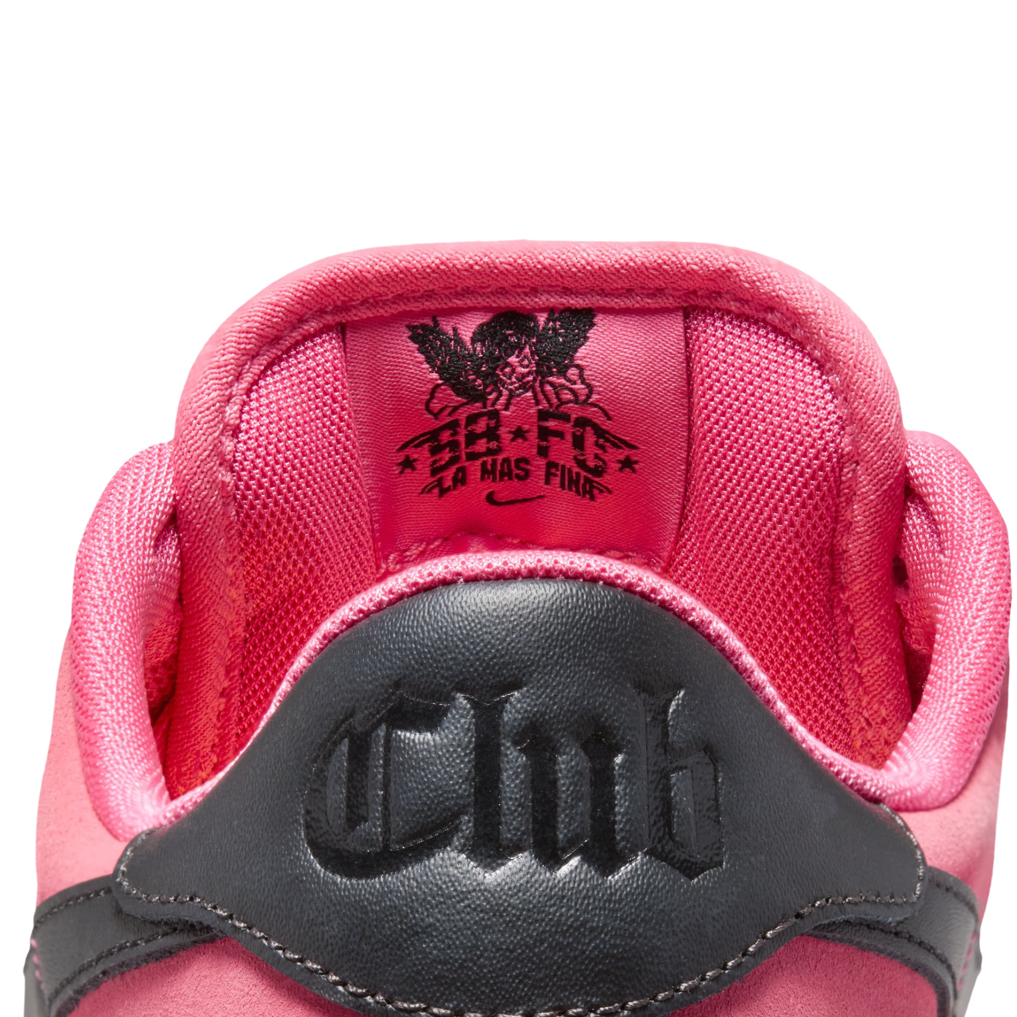 hot pink and black nike sb fc pack tennis classic with black sole on a white background
