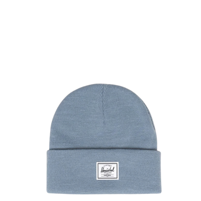 blue herschel elmer beanie on a white background