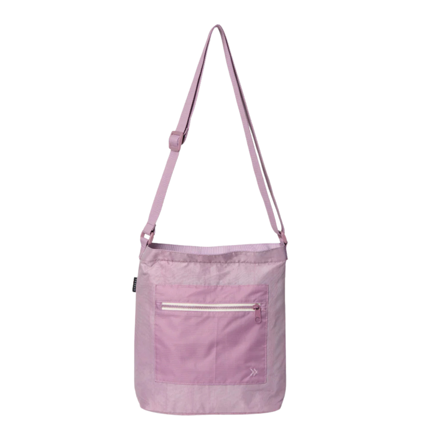 pink thread tote bag on a white background