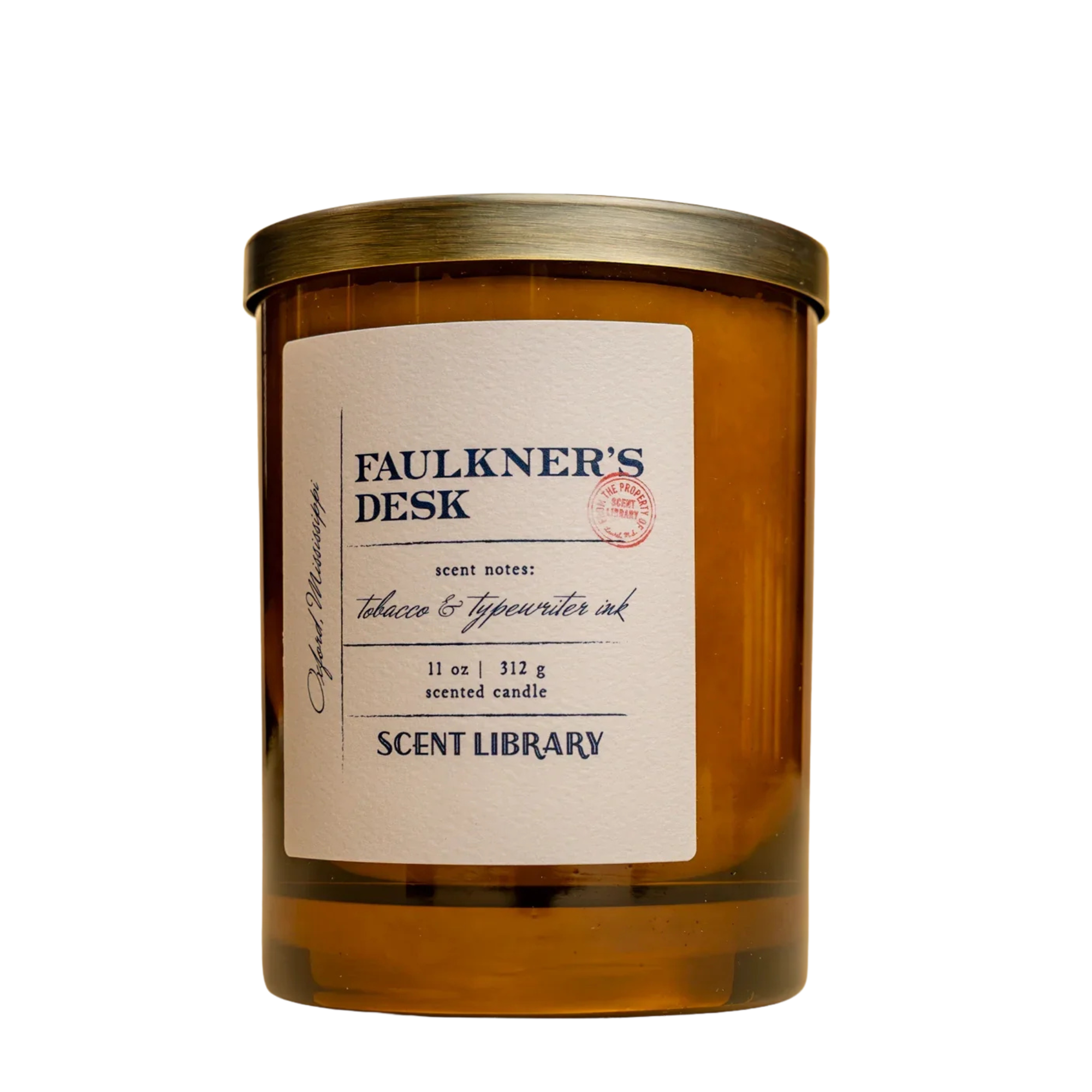 faulkner's desk scented candle by scent library laurel mercantile