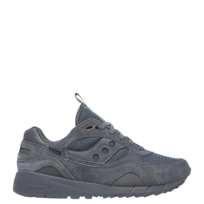 all Gray men's saucony shadow 6000 sneaker with gore-tex on a white background