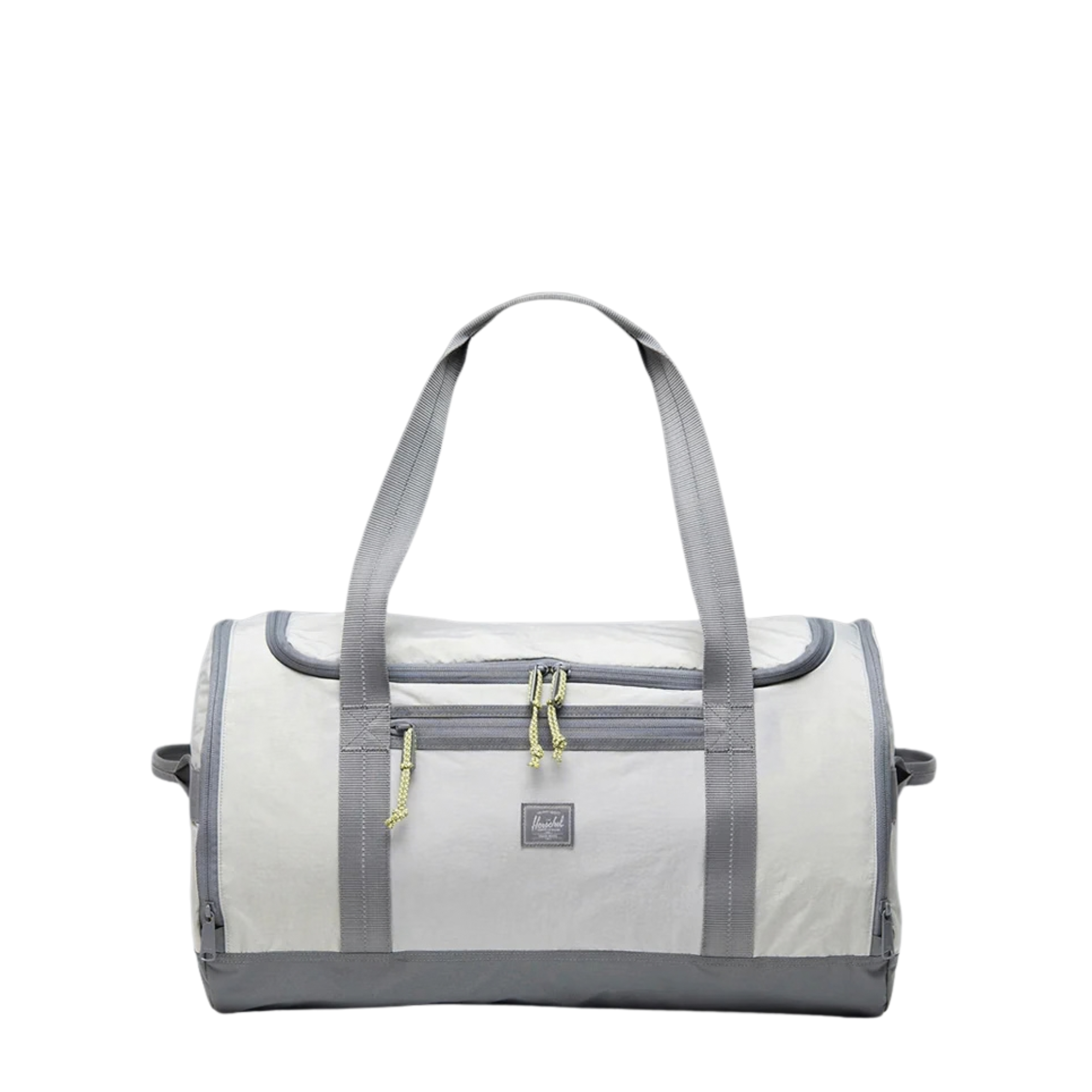 tone tone grey herschel ripstone kaine duffle bag on a white background