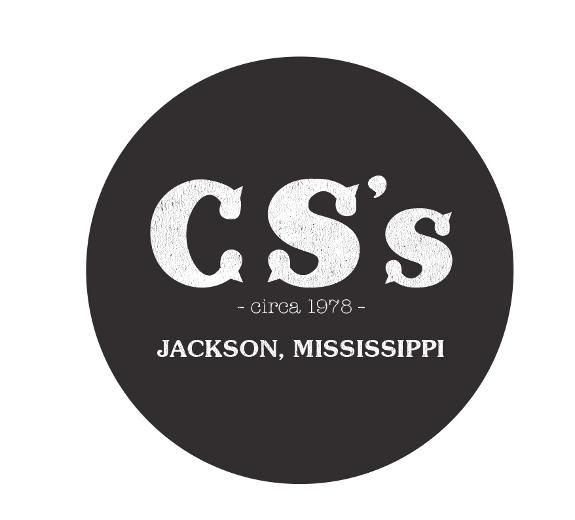 black CS's restaurant jackson, ms mug with white ink and building facade