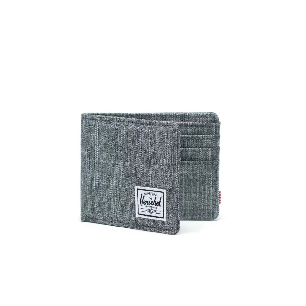 grey bi-fold herschel wallet