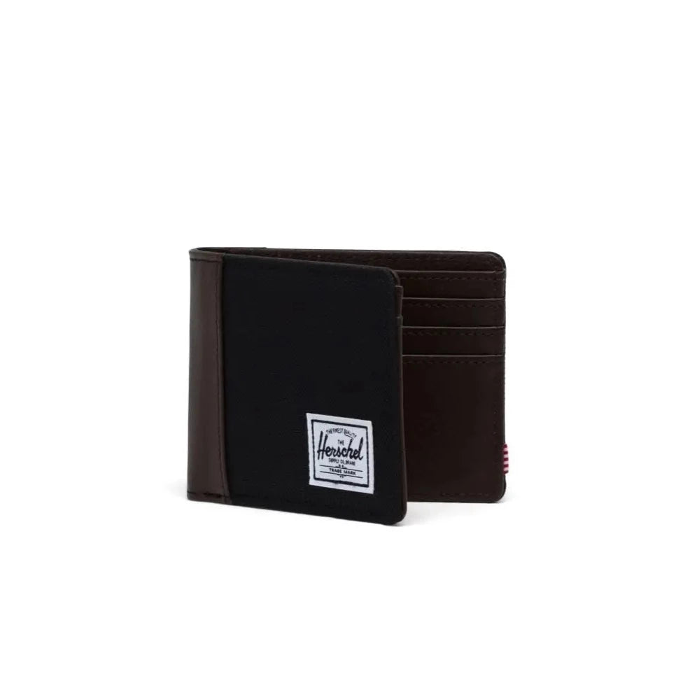 brown black bifold wallet by herschel