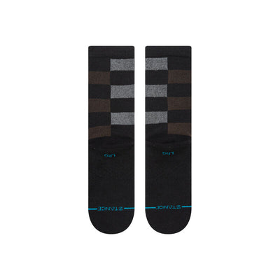 Stance Triple Check Butterblend Crew Socks - Black