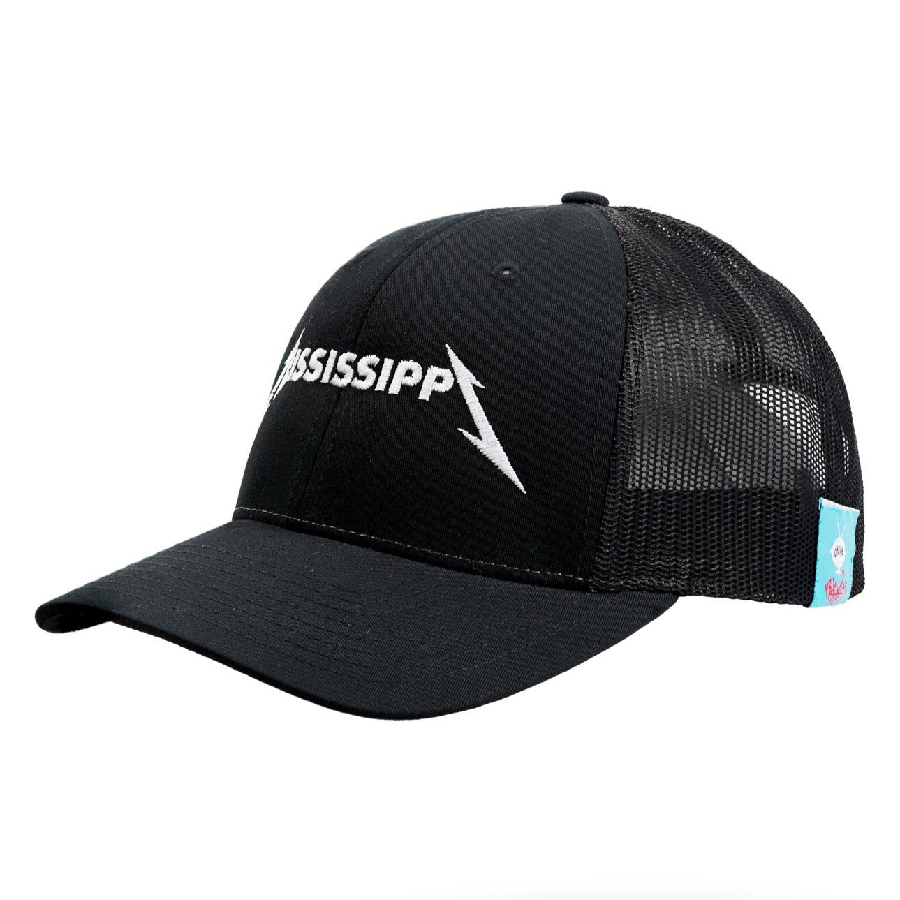 Embroidered Hat with  Mississippi in the Metallica font