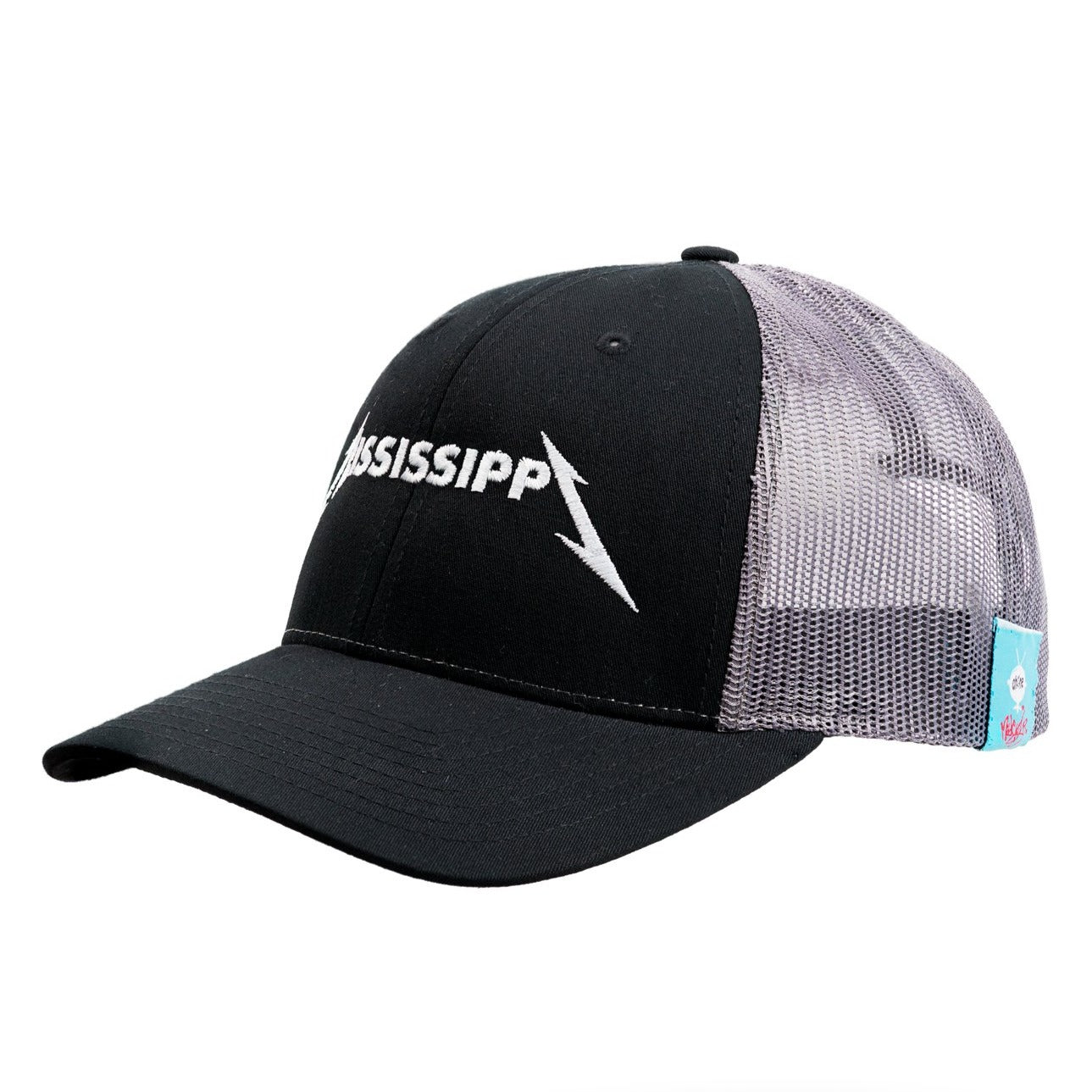 Embroidered Hat with  Mississippi in the Metallica font