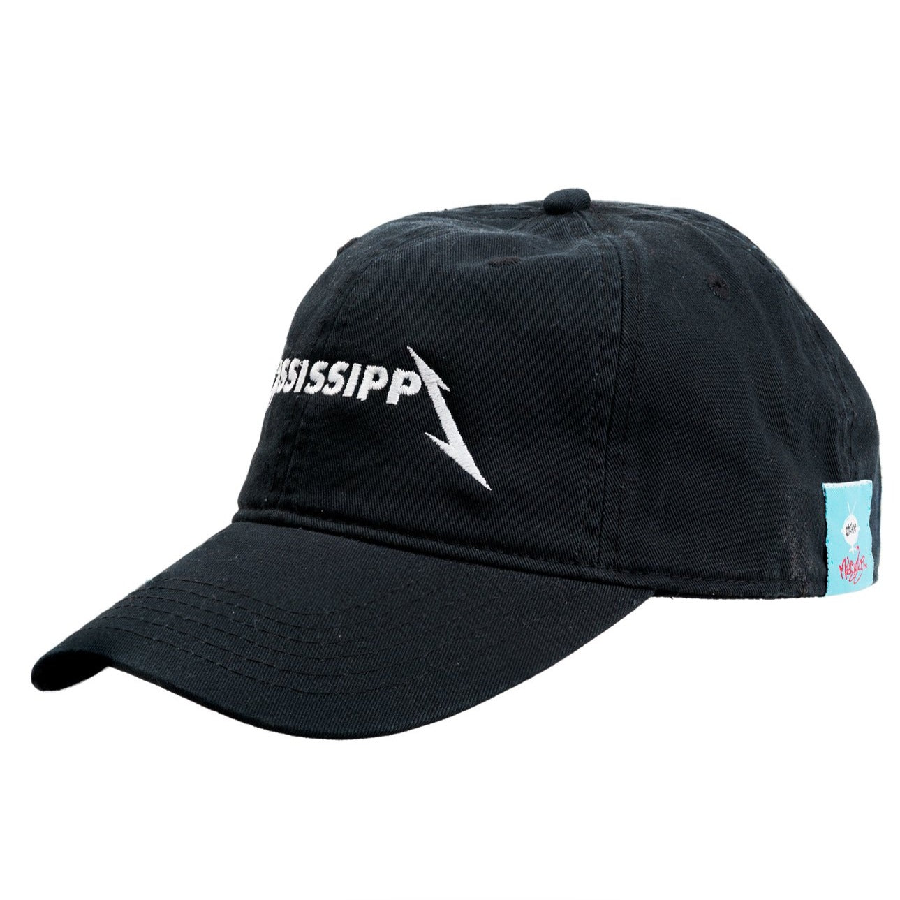 Embroidered Hat with  Mississippi in the Metallica font