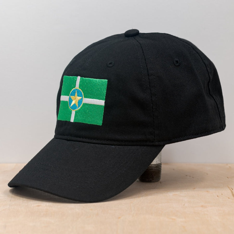 black jackson mississippi city flag embroidered hat