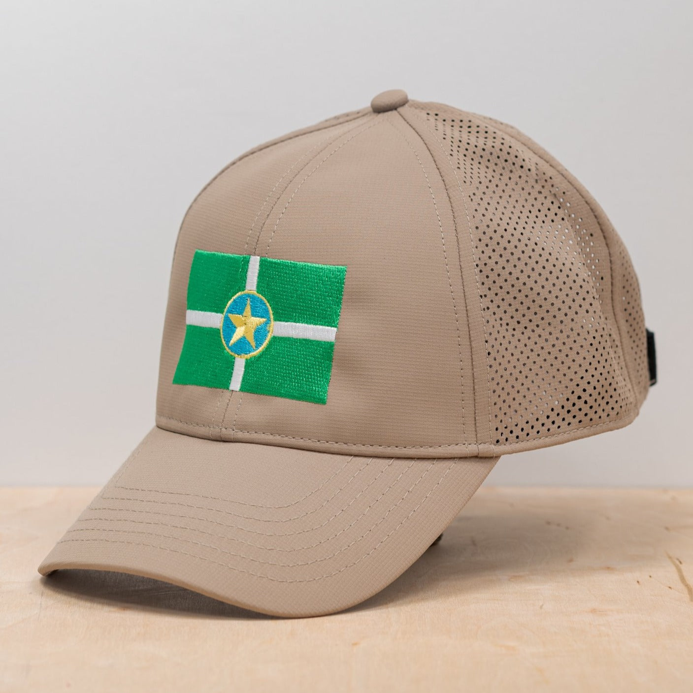 khaki jackson mississippi city flag embroidered hat