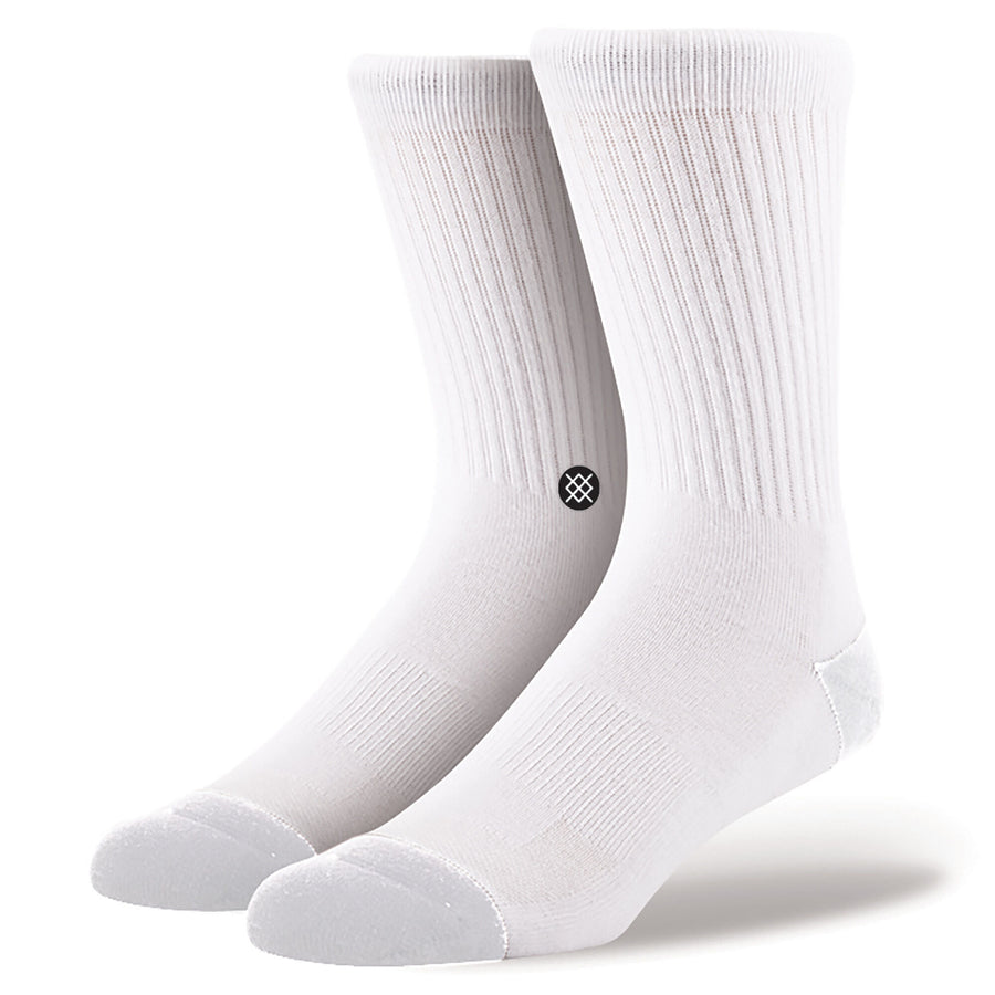 3 pack of white stance icon men's socks