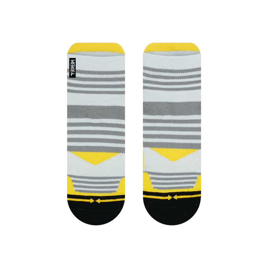 Merge4 Action Yellow No Show Socks