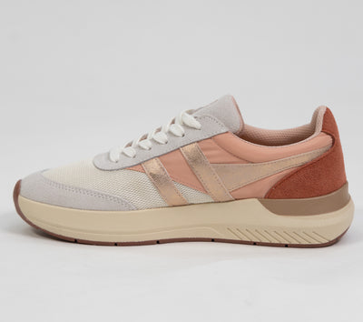 Gola Classics Women's Raven Mirror Sneakers - Off White/Pearl Pink/Rose Gold