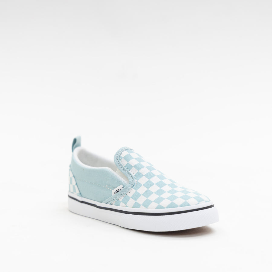 Vans Kids Slip-On Checkerboard - Color Theory Canal Blue