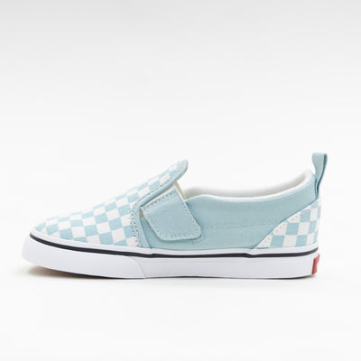 Vans Kids Slip-On Checkerboard - Color Theory Canal Blue