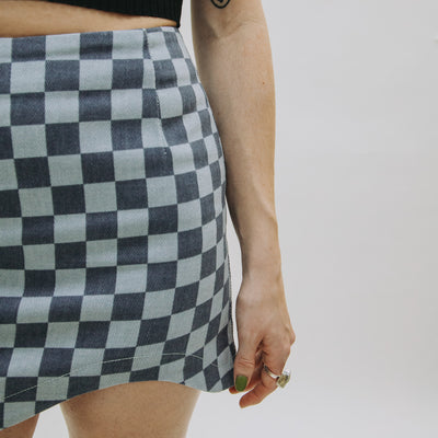 Emory Park Kadence Mini Skirt - Blue Checker