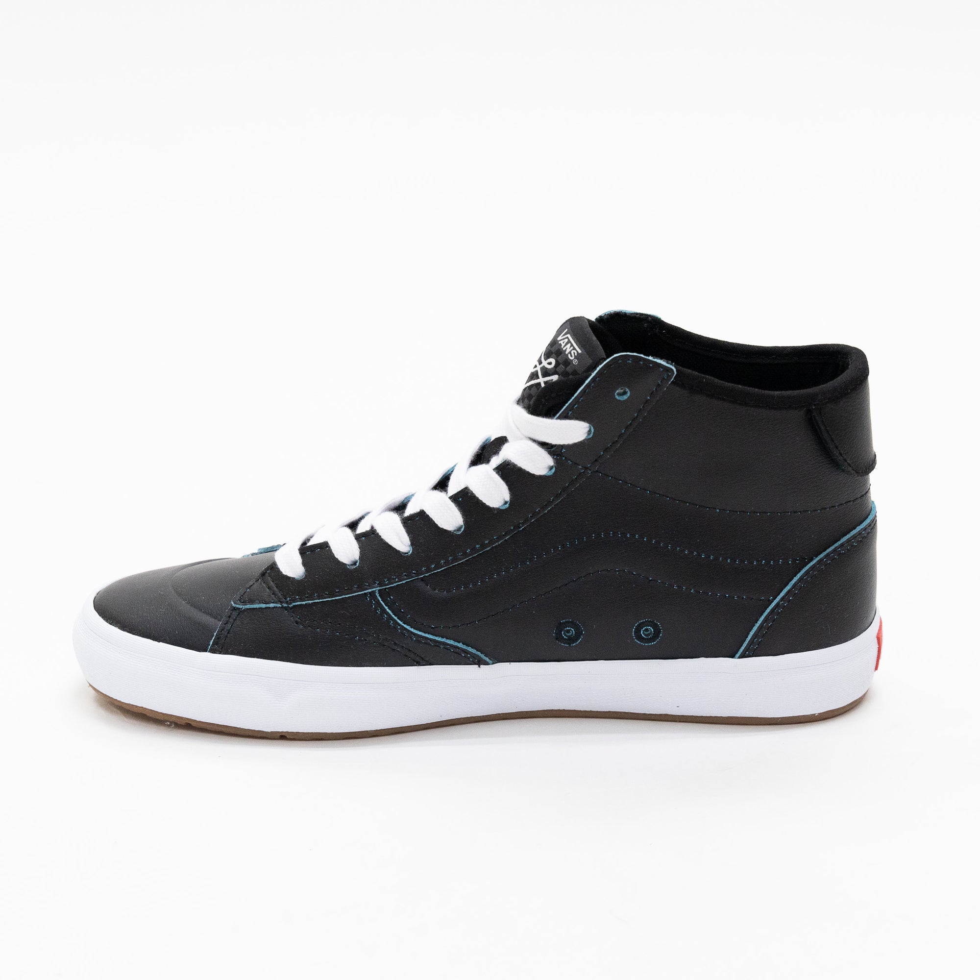 black wearaway vans men's lizzie sk8-hi skate shoes