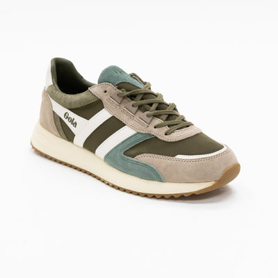 grey and green men's gola sneaker shoe