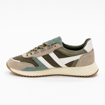 grey and green men's gola sneaker shoe