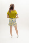Wild Pony Flower print draped mini skirt - Doiloi Print