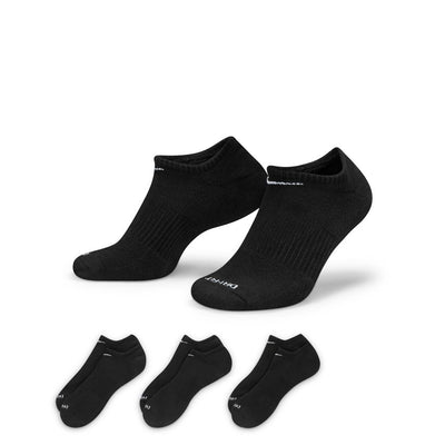 Nike SB Everyday Plus Cushion Training No-Show Socks 3-Pack - Black