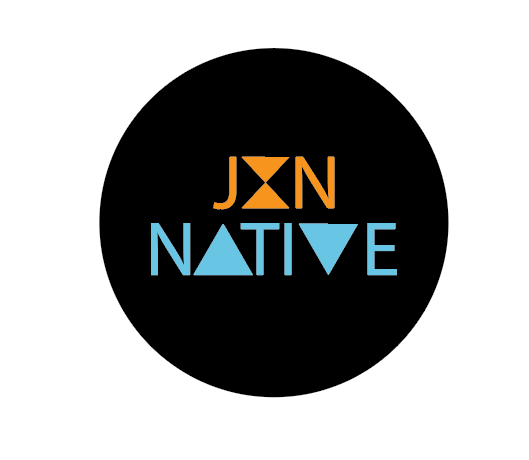 button with the slogan jackson native