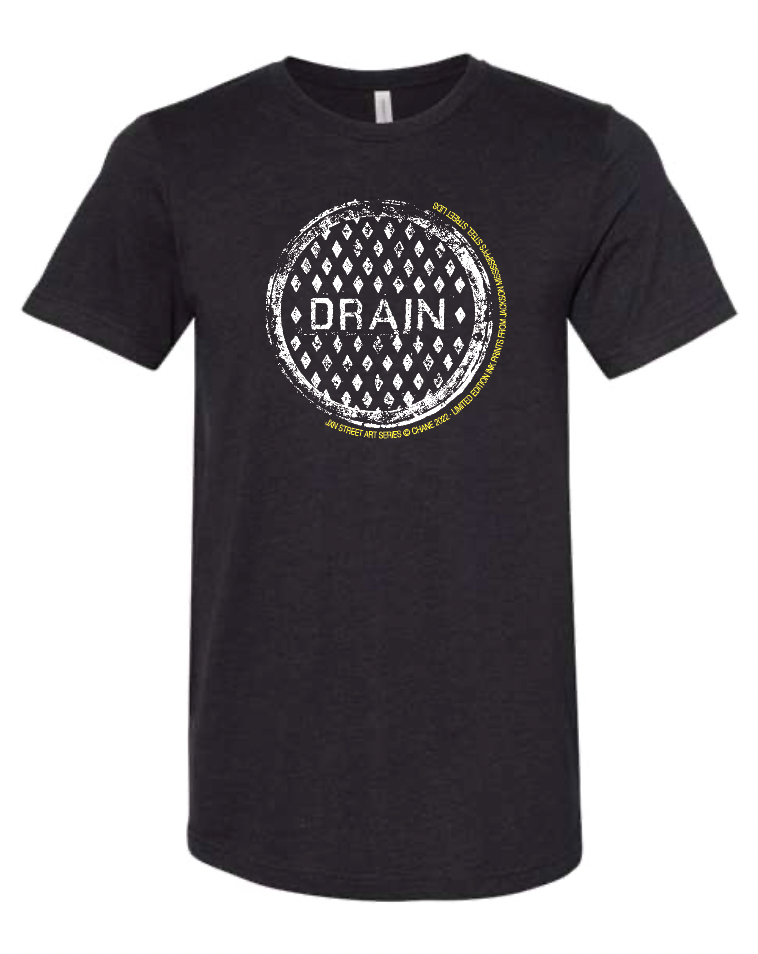 tee shirt from the project chane jackson mississippi sewer lid street art series