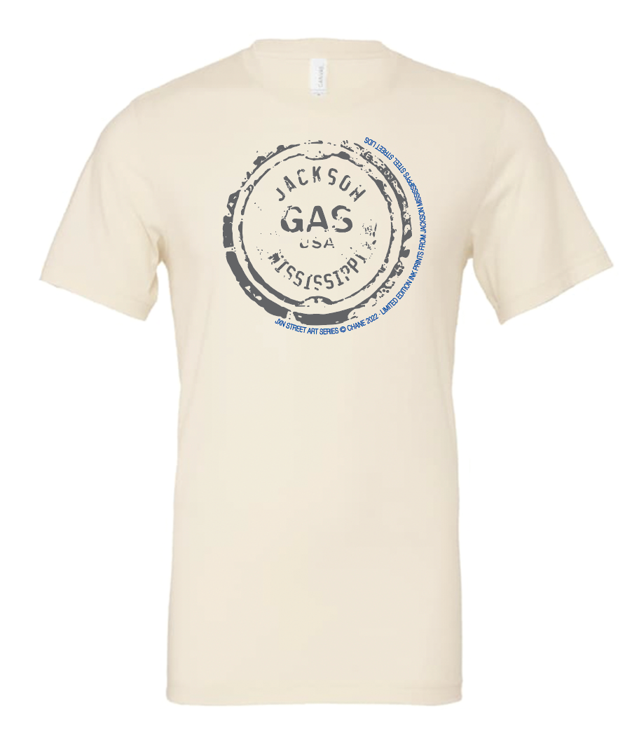 tee shirt from the project chane jackson mississippi sewer lid street art series