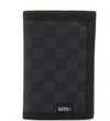 black and grey checkerboard vans velcro wallet