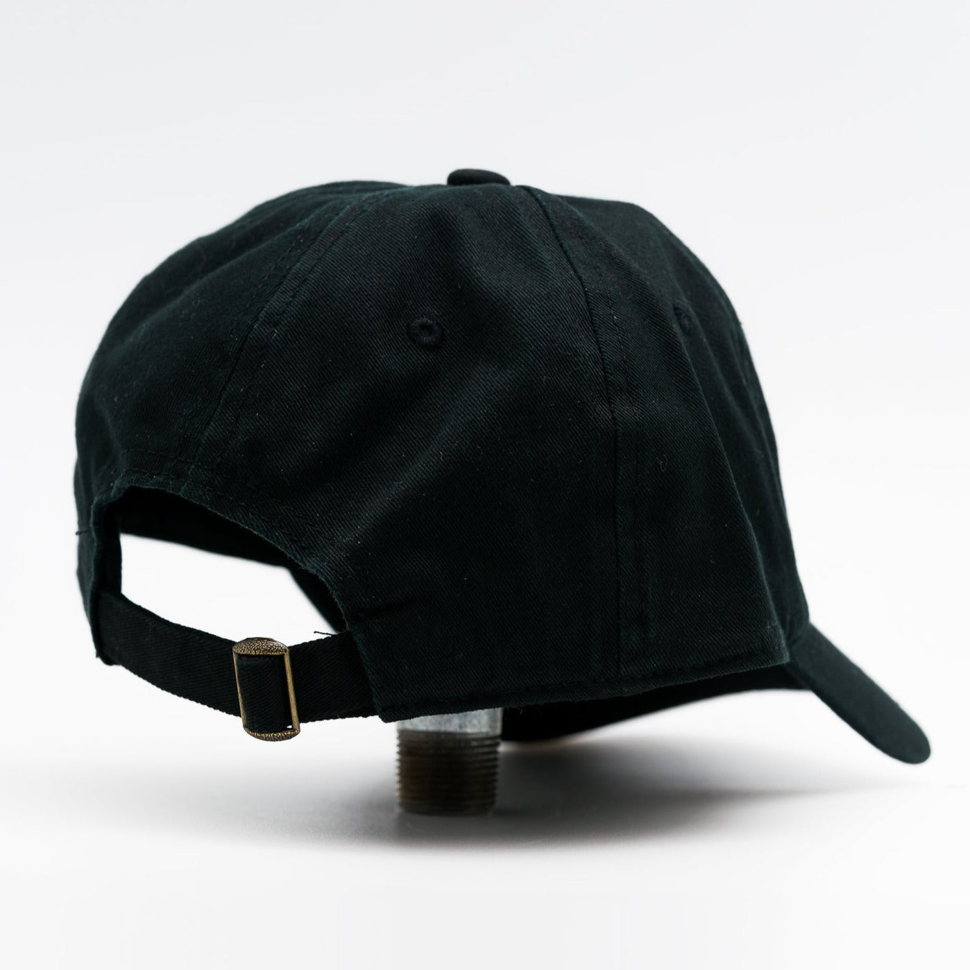 black embroidered hat featuring the ski mississippi logo in green brown and orange