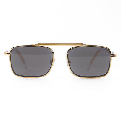 gold framed spitfire jodrell with black lenses