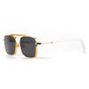 gold framed spitfire jodrell with black lenses