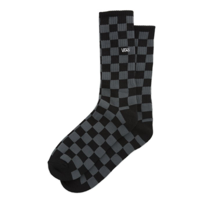black and grey men's Vans Checkerboard Crew Sock