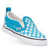 Vans Classic Slip-On V (Checkerboard) - Caribbean Blue/True White