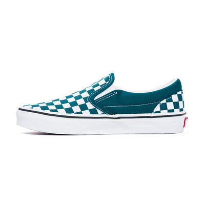 Vans Kids Classic Slip-On - (Color Theory Checkerboard) Deep Teal