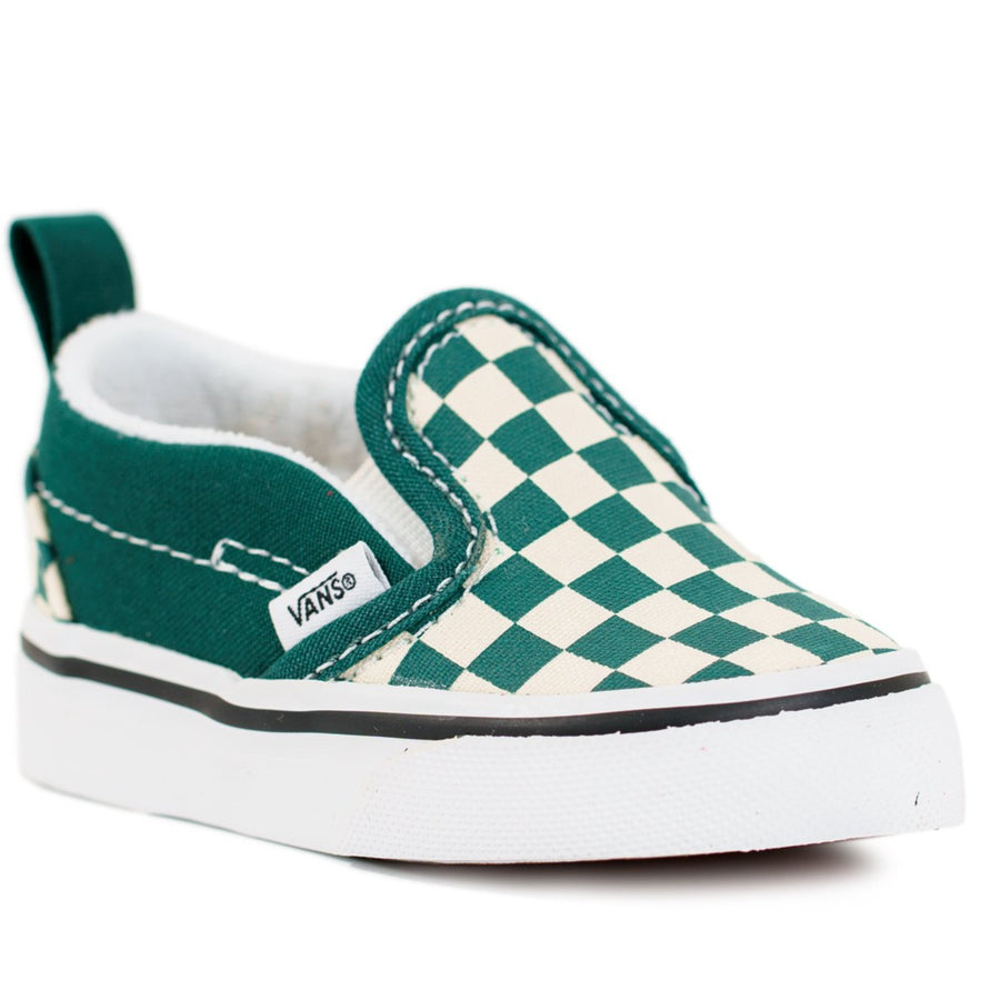 Vans Kids Slip-On - (Checkerboard) Bistro Green/True White